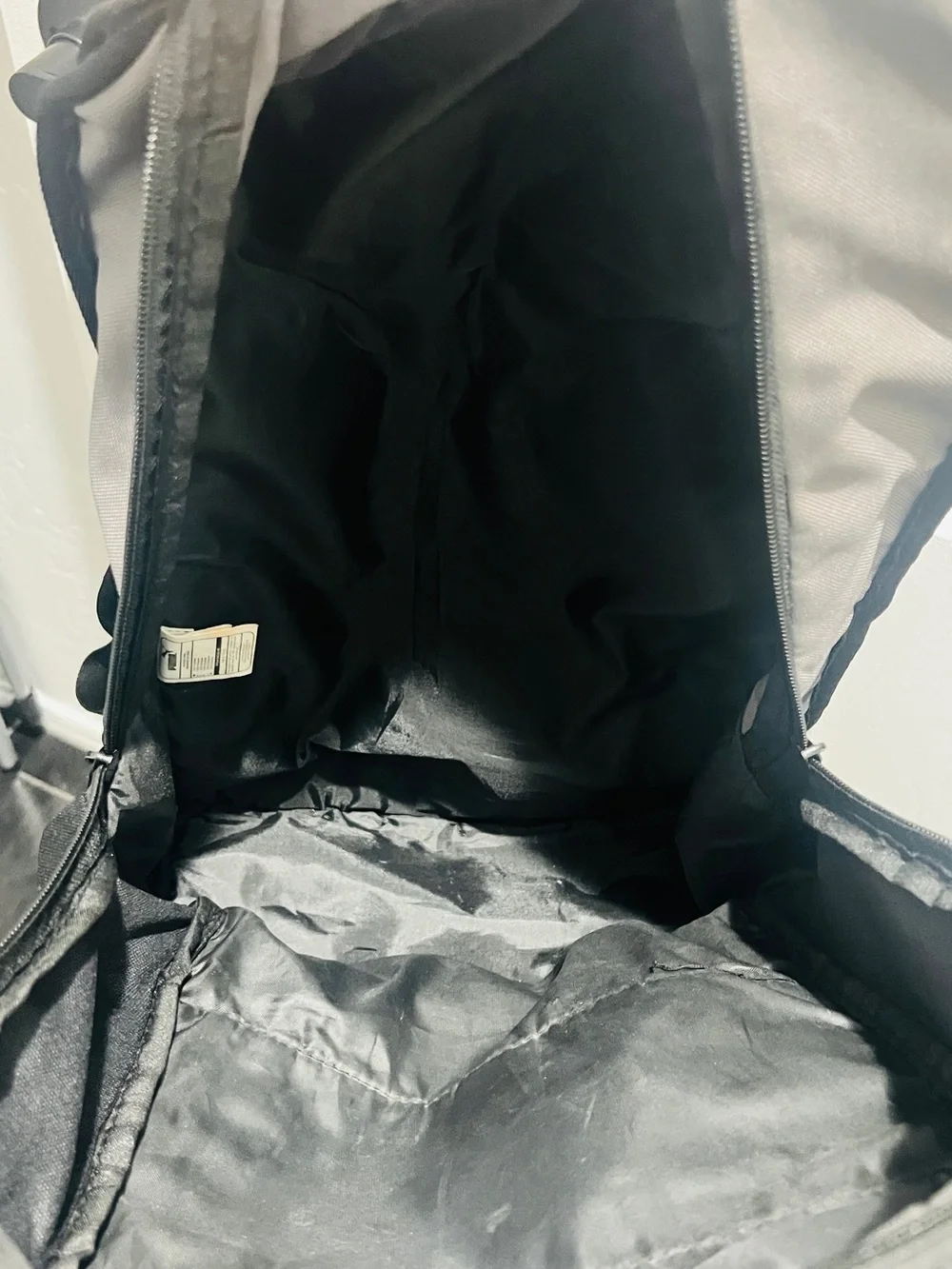 Puma Black and Gray Quilted Front Backpack